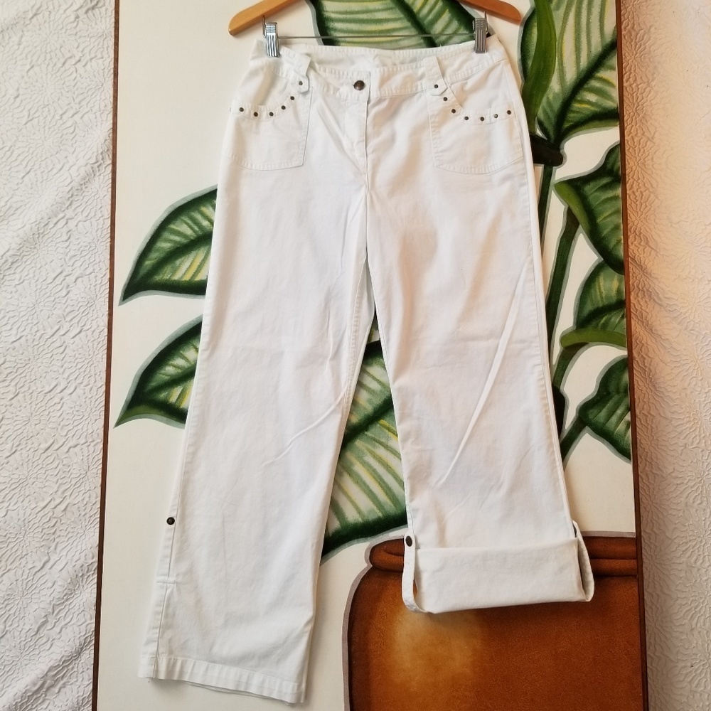 Style & Co white Midrise convertible Jeans